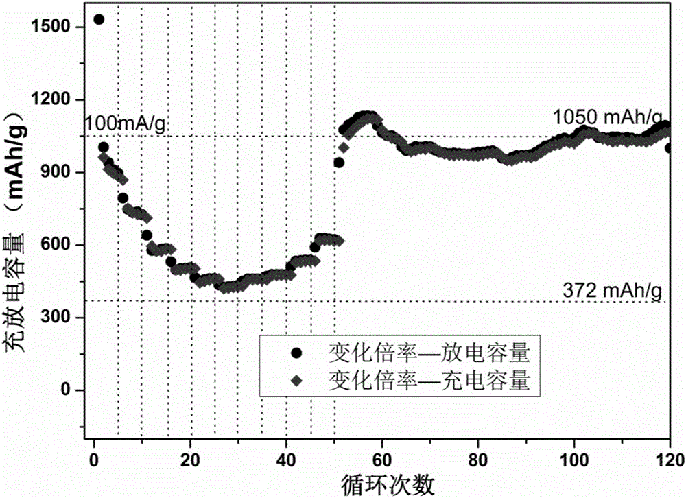 Preparation method and application of carbon/Fe3O4 composite material
