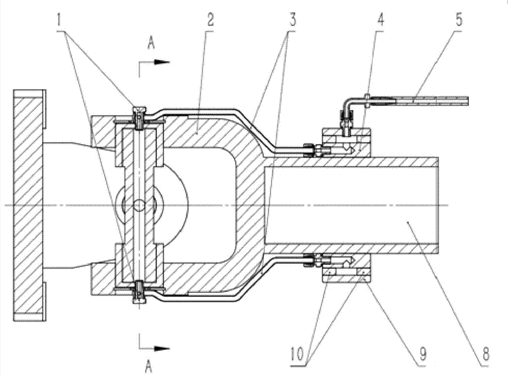 Centralized lubrication structure of universal joint