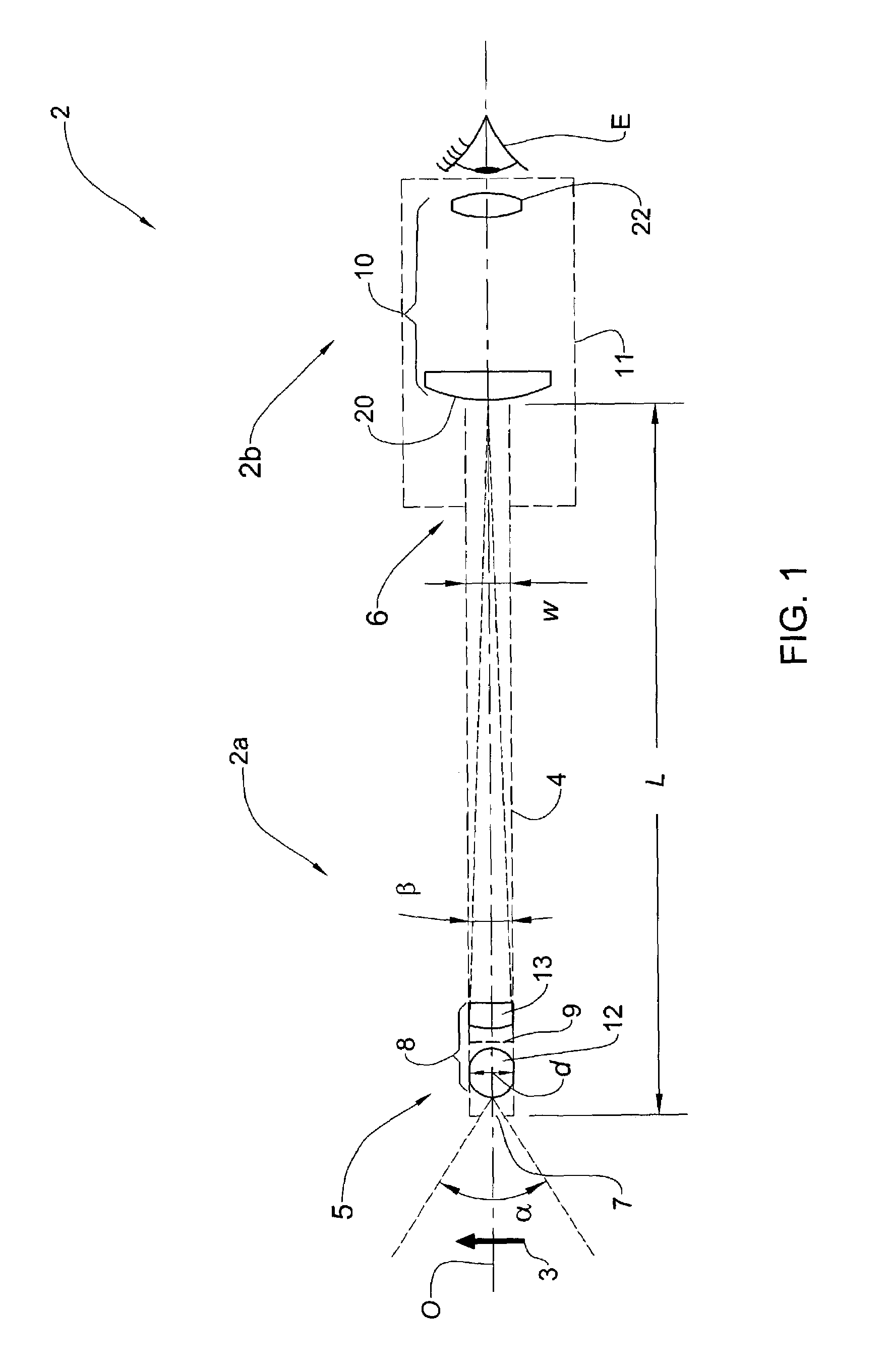 Optical device for viewing of cavernous and/or inaccessible spaces