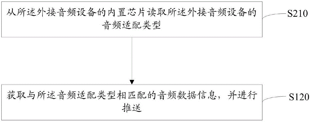 Audio data information pushing method and device