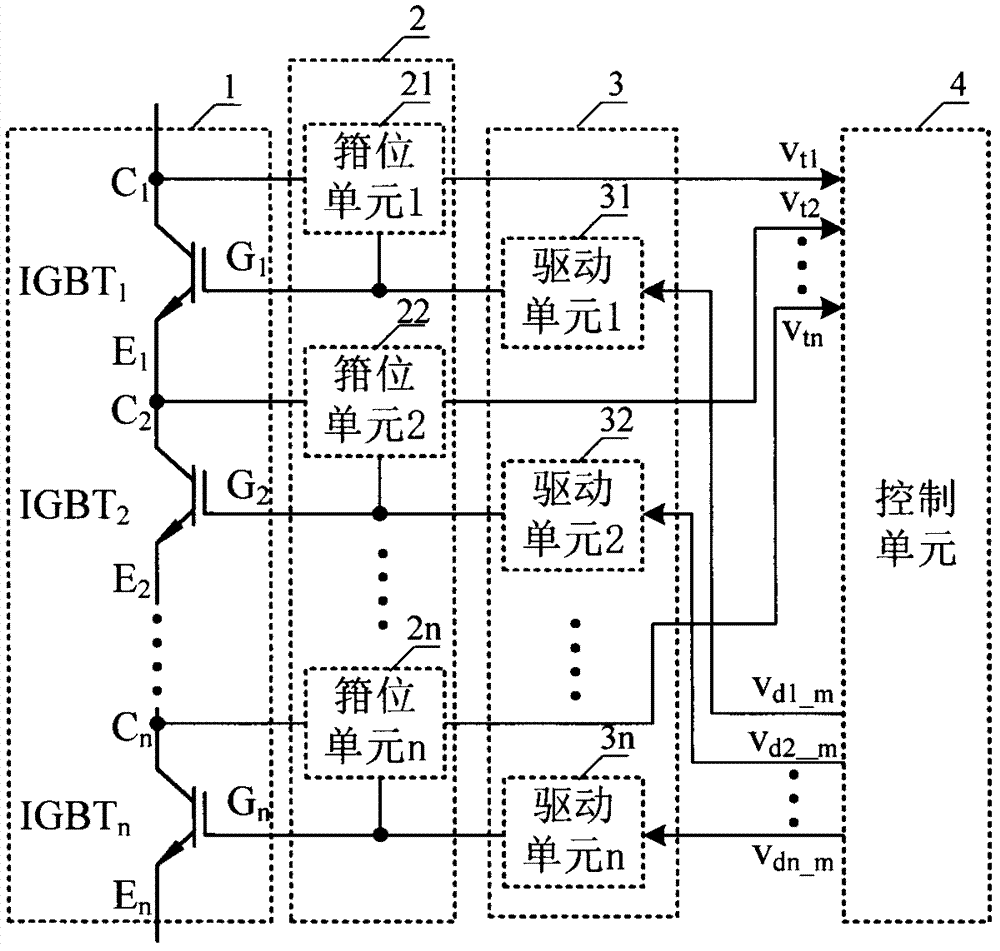 Voltage-sharing method of IGBT (insulated gate bipolar transistor) serial connection opening process