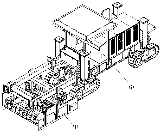 Slide mold paver provided with postposed mold mechanism