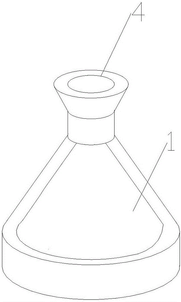 Funnel-shaped valveless piezoelectric pump