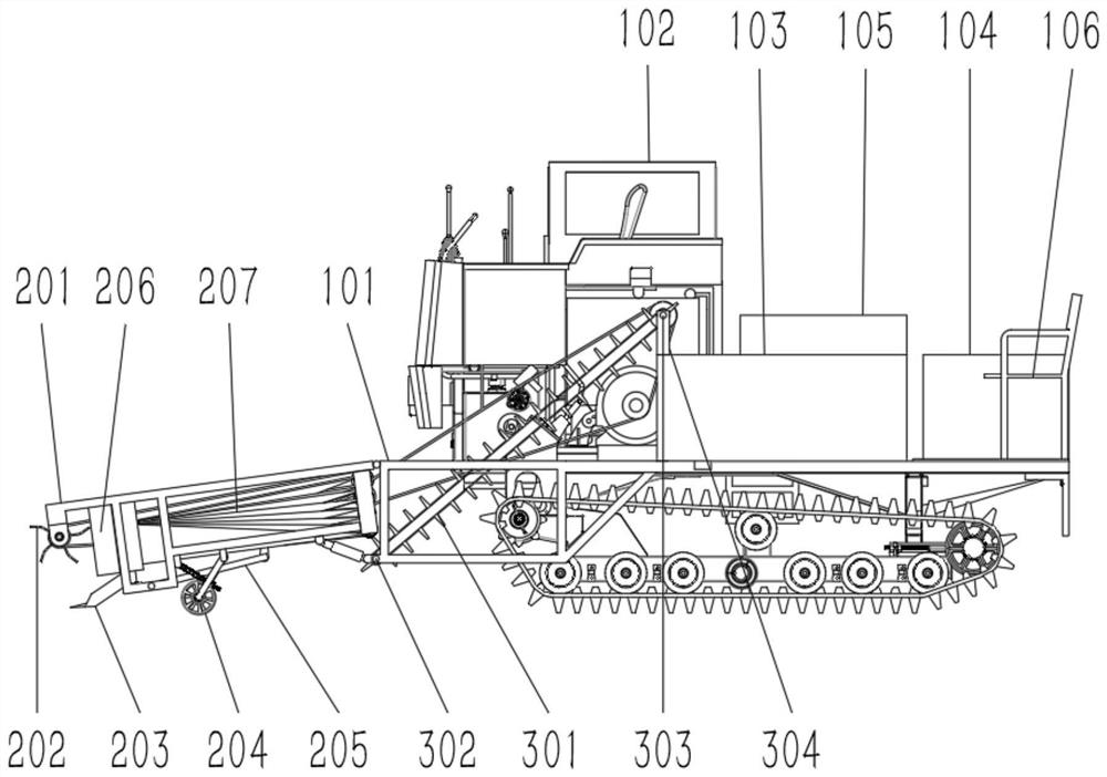 Allium fistulosum combine harvester