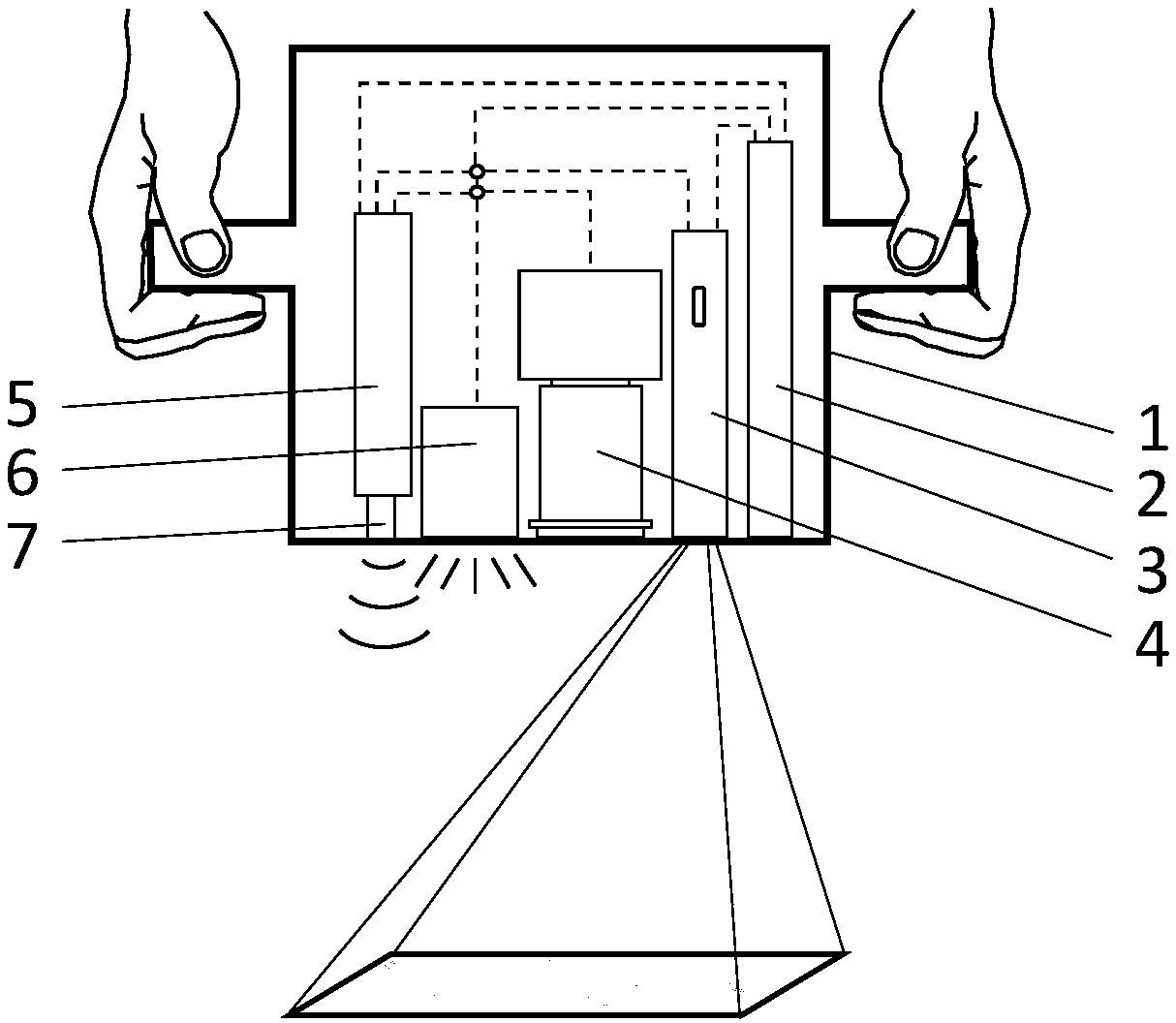 Handheld fluorescent image navigation positioning device