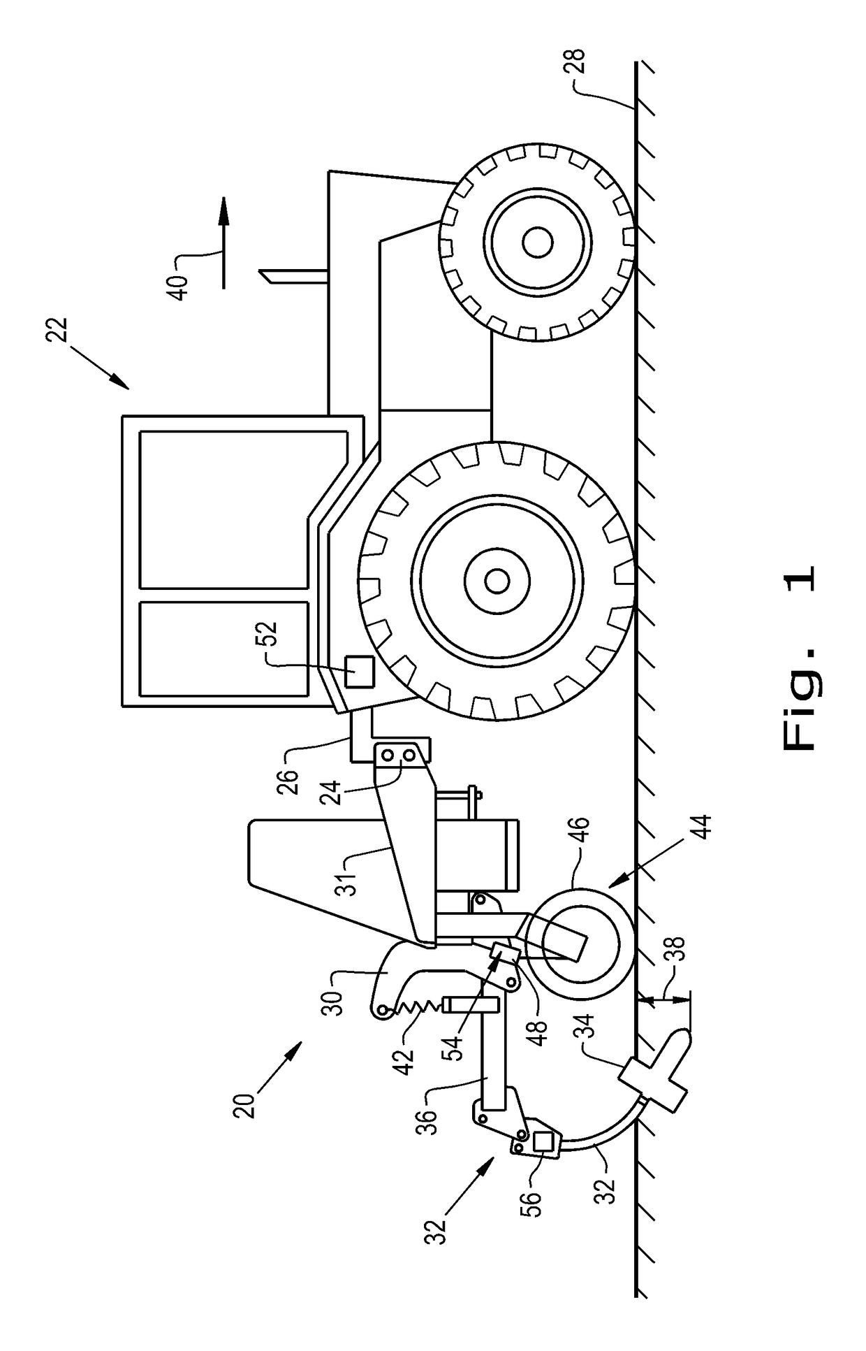 Agricultural implement with automatic shank depth control