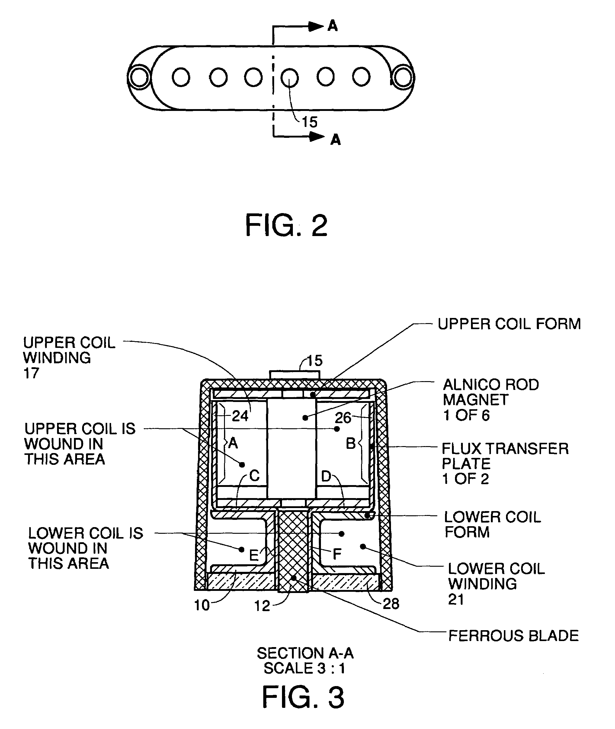 Compact hum-canceling musical instrument pickup with improved tonal response