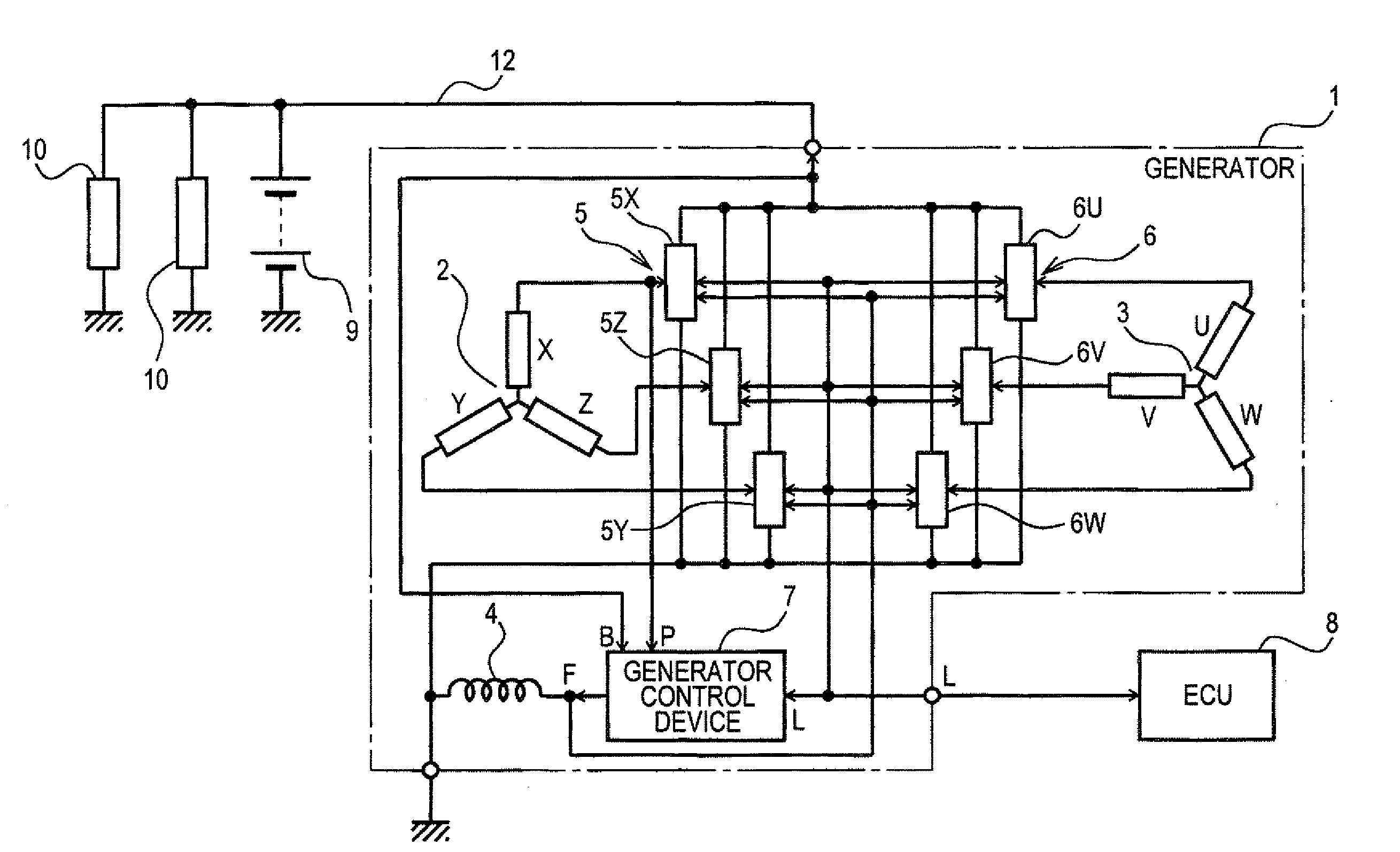 Electric rotating machine for vehicle
