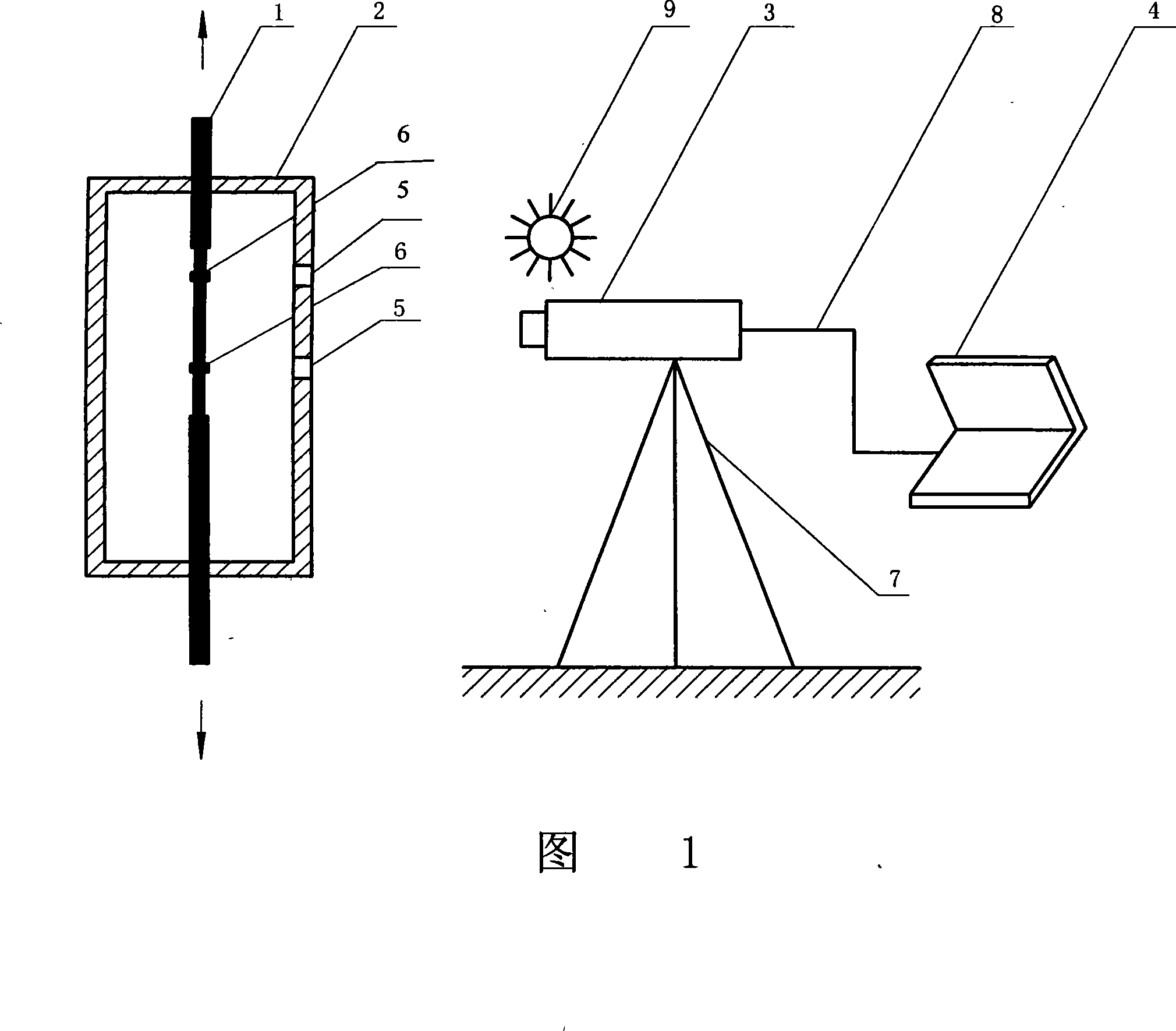 Method for measuring deformation of metallic material in hyperthermia mechanical test as well as observation instrument