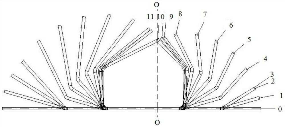 Forming method for asymmetric pentagonal thin-wall cold-bent steel pipe with sharp corner