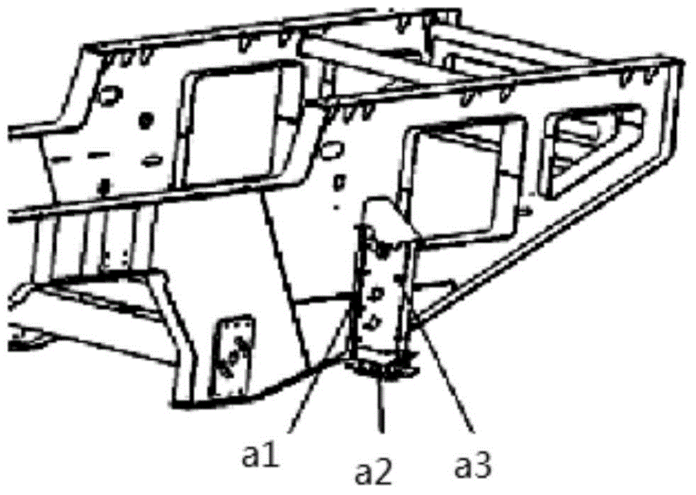 Hydraulic supporting leg structure and movable type crusher