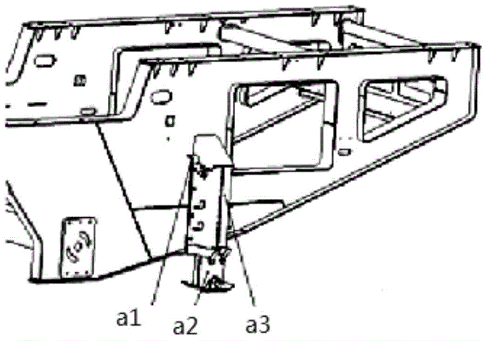 Hydraulic supporting leg structure and movable type crusher