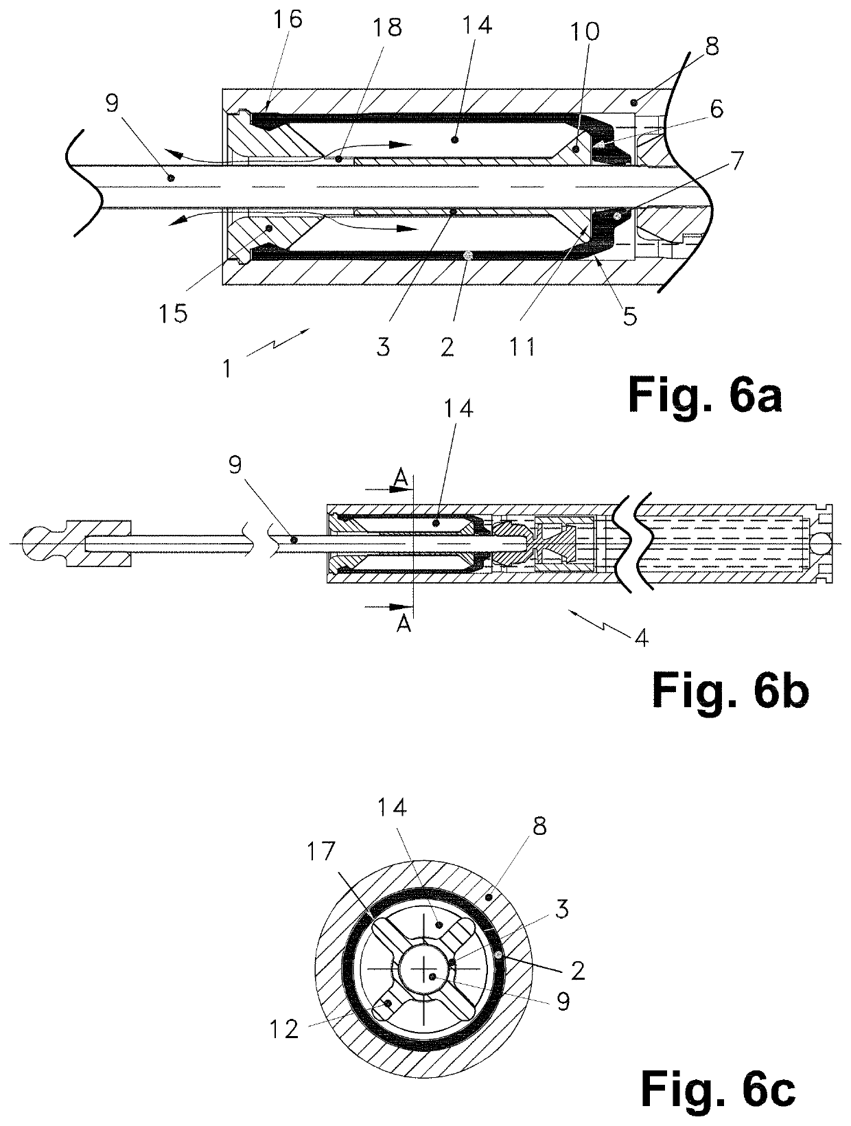 Cylindrical diaphragm assembly with reduced diameter for hidraulic shock absorbers sealed at both ends, of the type employed in self-closing furniture