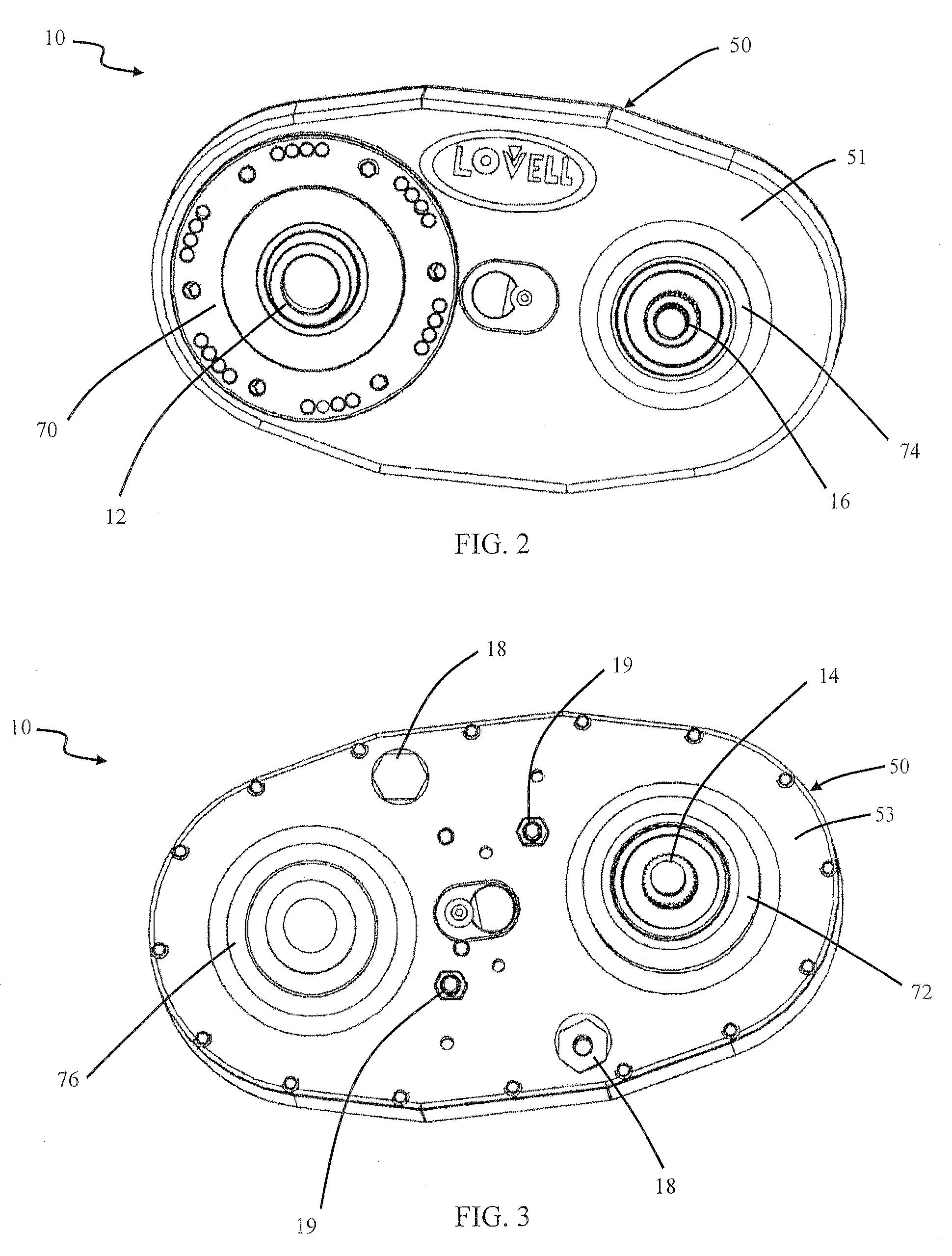 Transfer case with low gear ratio