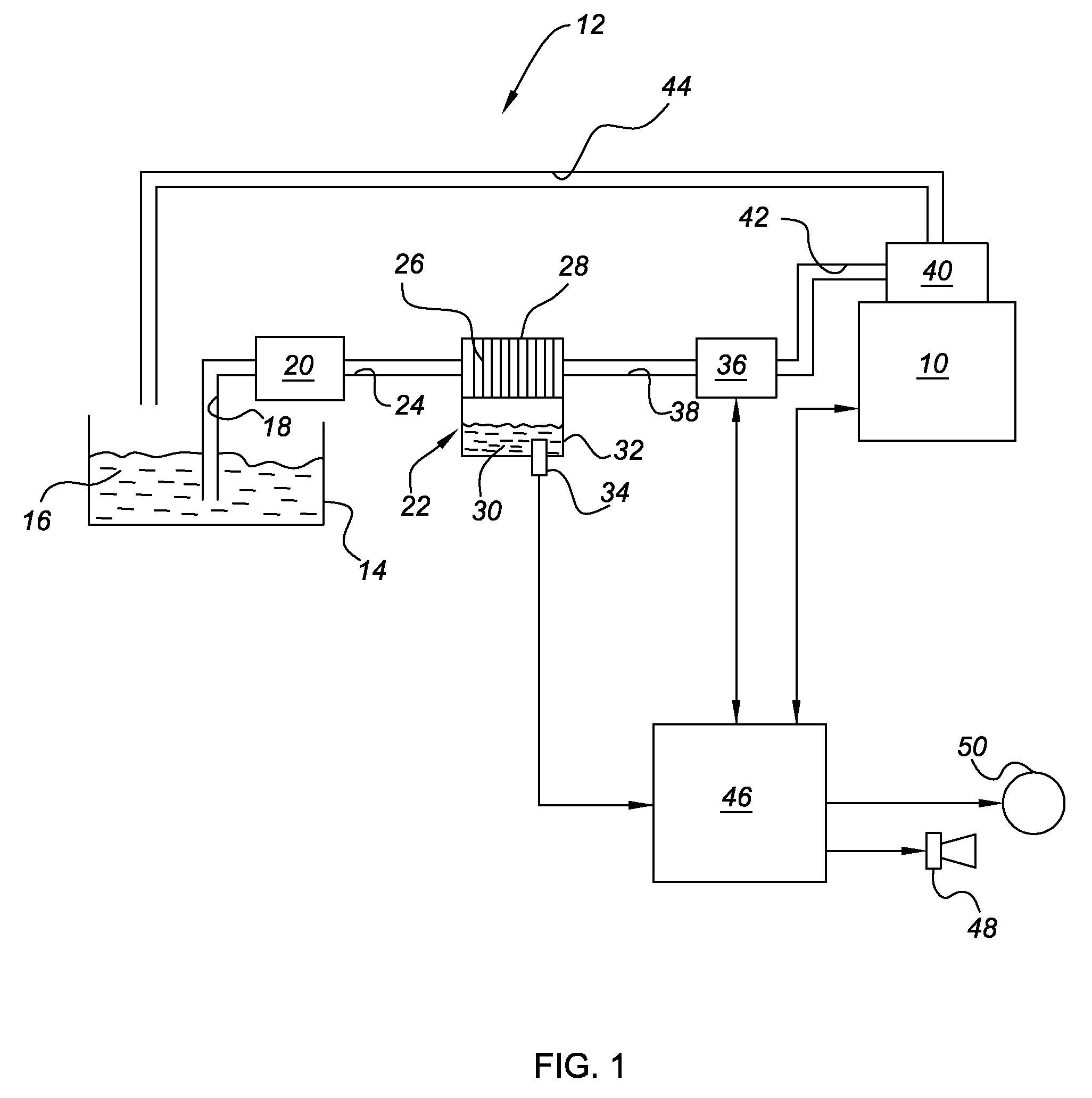 Apparatus and method for sensing water within a fuel-water separator assembly