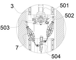 Two-dimensional ultrasonic vibration polishing device for optical curved surface machining