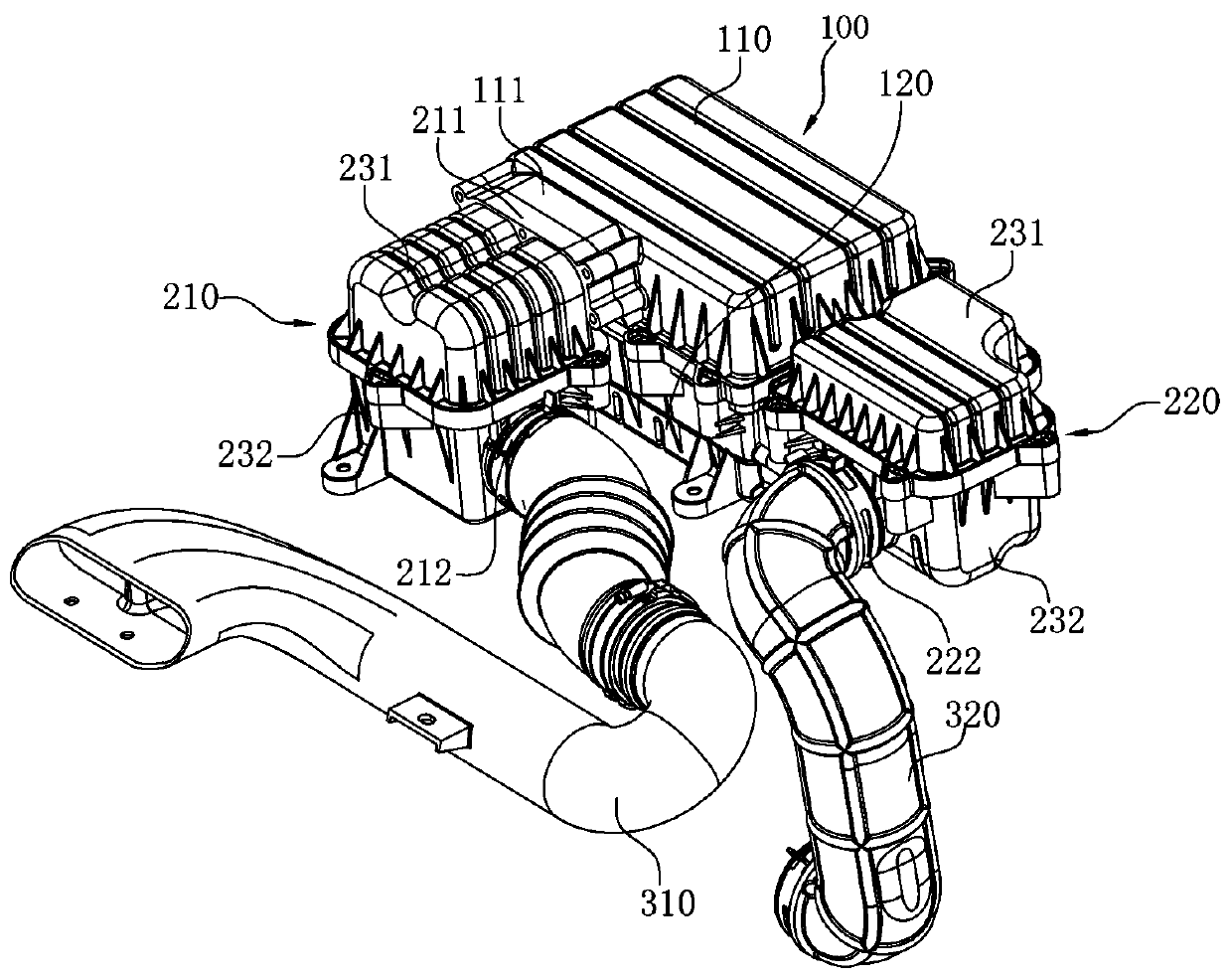 Integrated type car air filter system