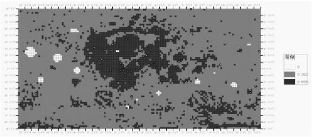 Evidence right and fractal-based full-moon landing area site selection method