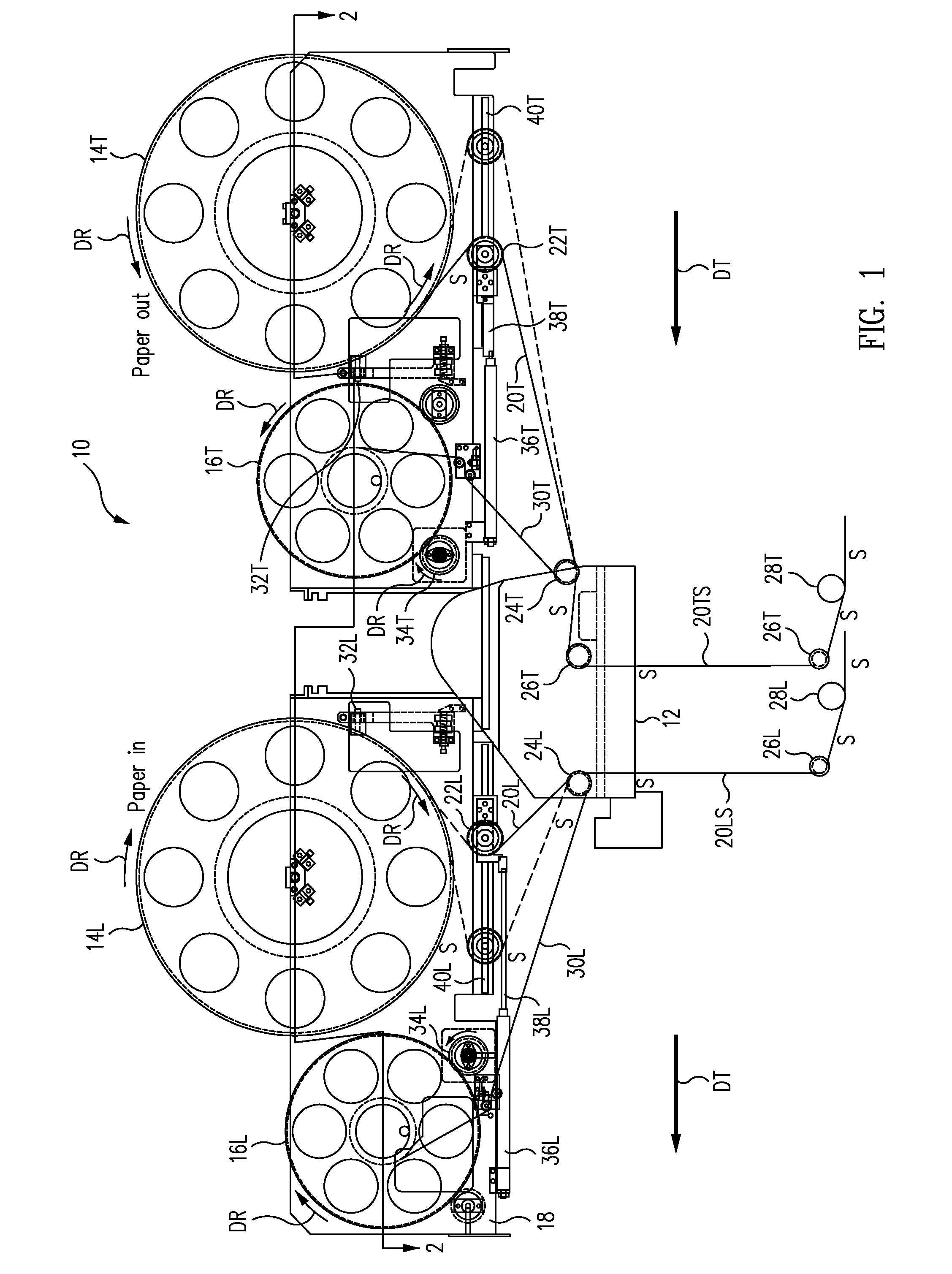 Graphite Tape Supply and Backing Paper Take-Up Apparatus