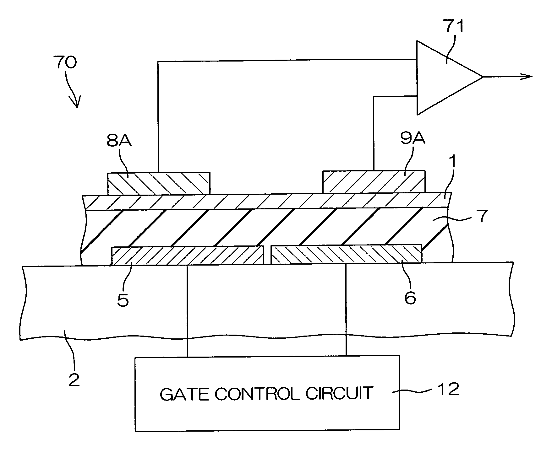 Organic semiconductor device, display using same, and imager
