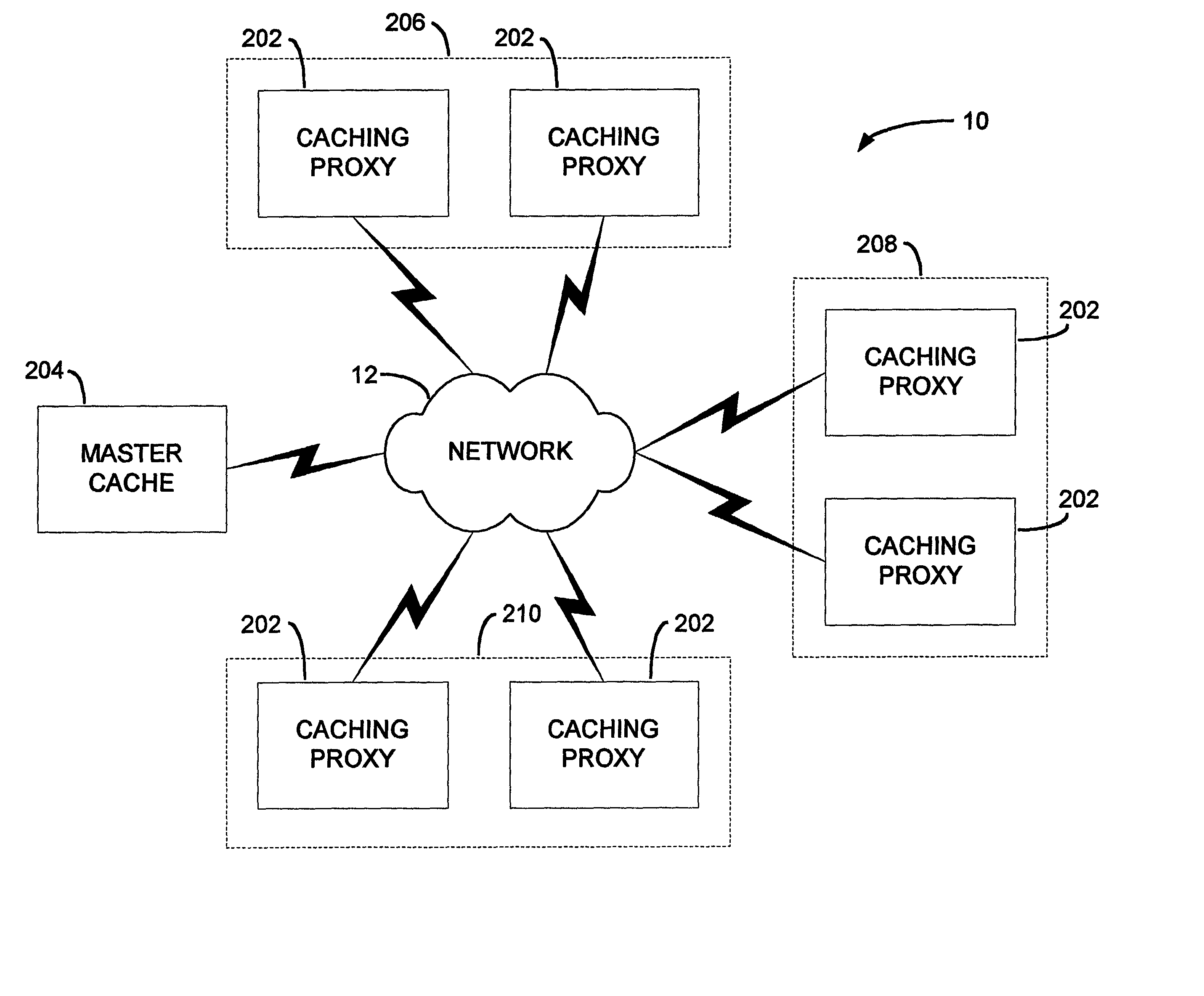 System for management of cacheable streaming content in a packet based communication network with mobile hosts