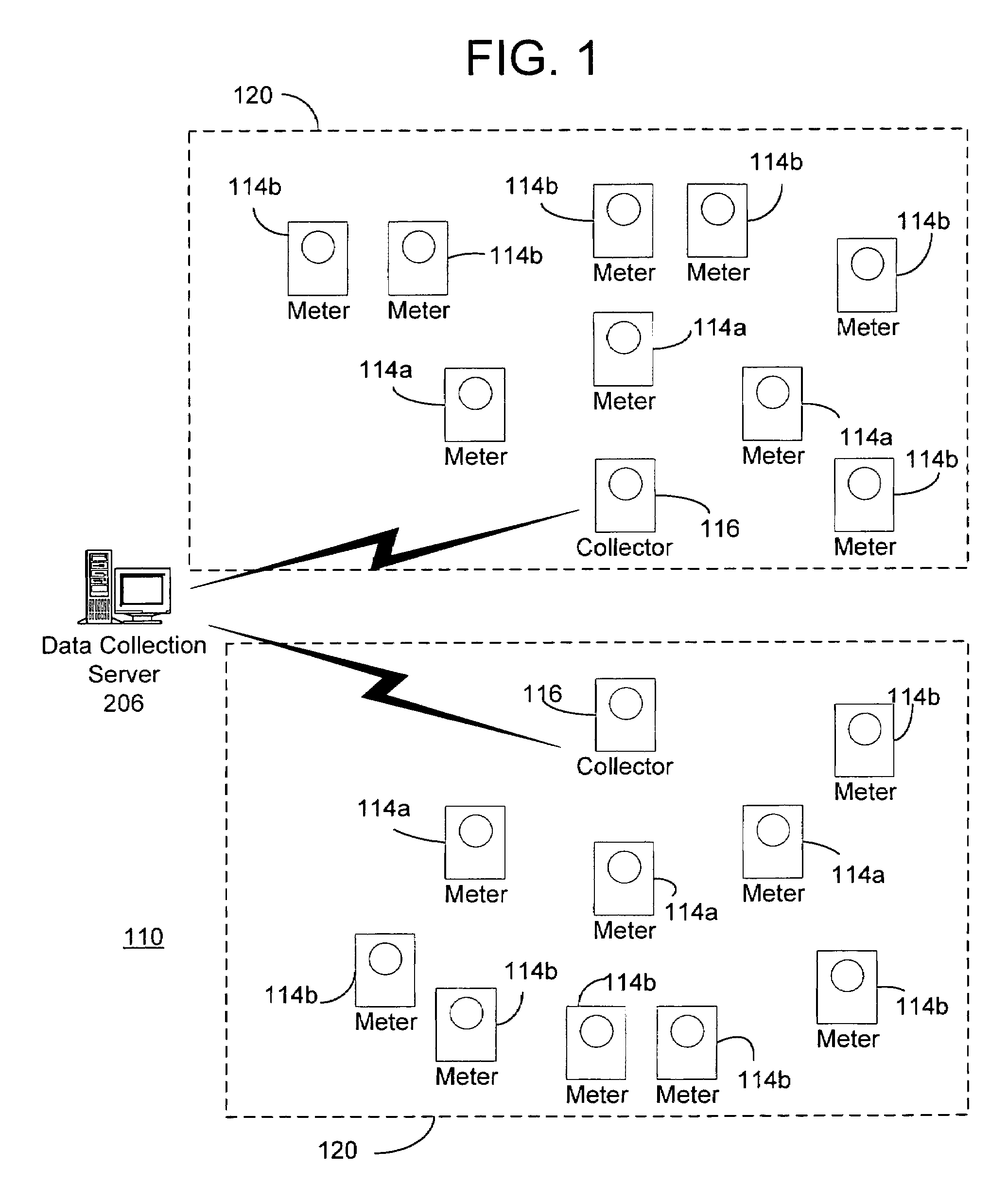 System for automatically enforcing a demand reset in a fixed network of electricity meters