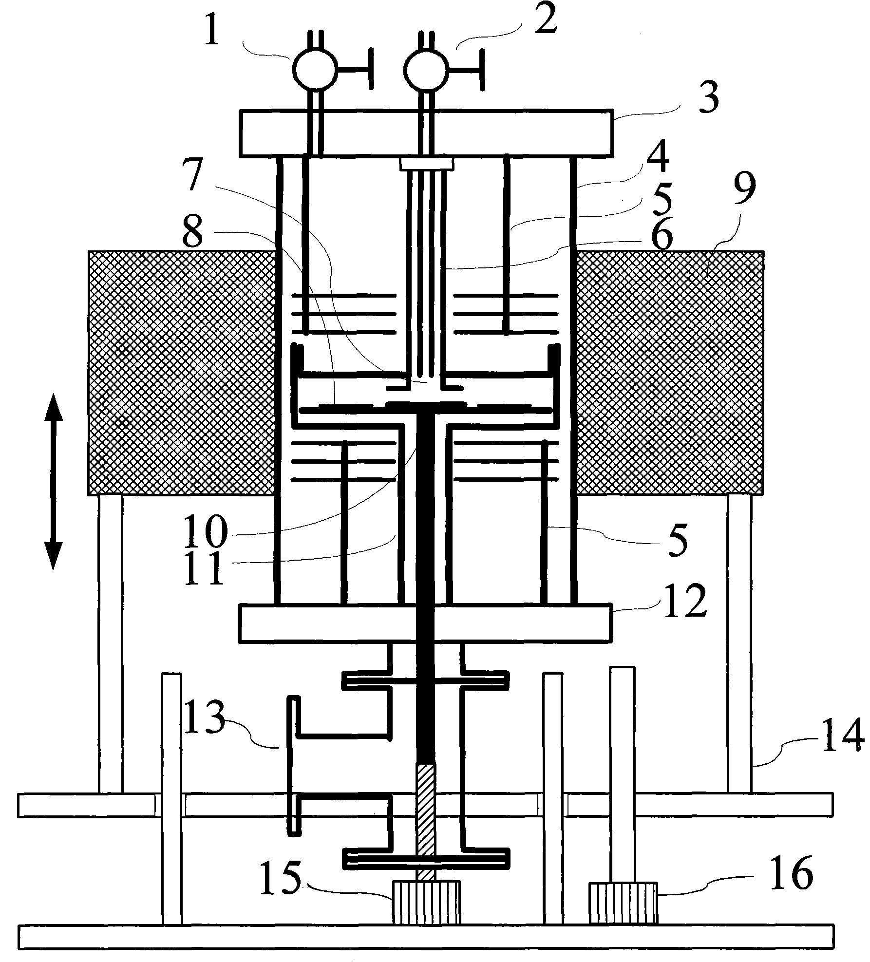 Reaction chamber with external heating mode for metal organic chemical vapor deposition system