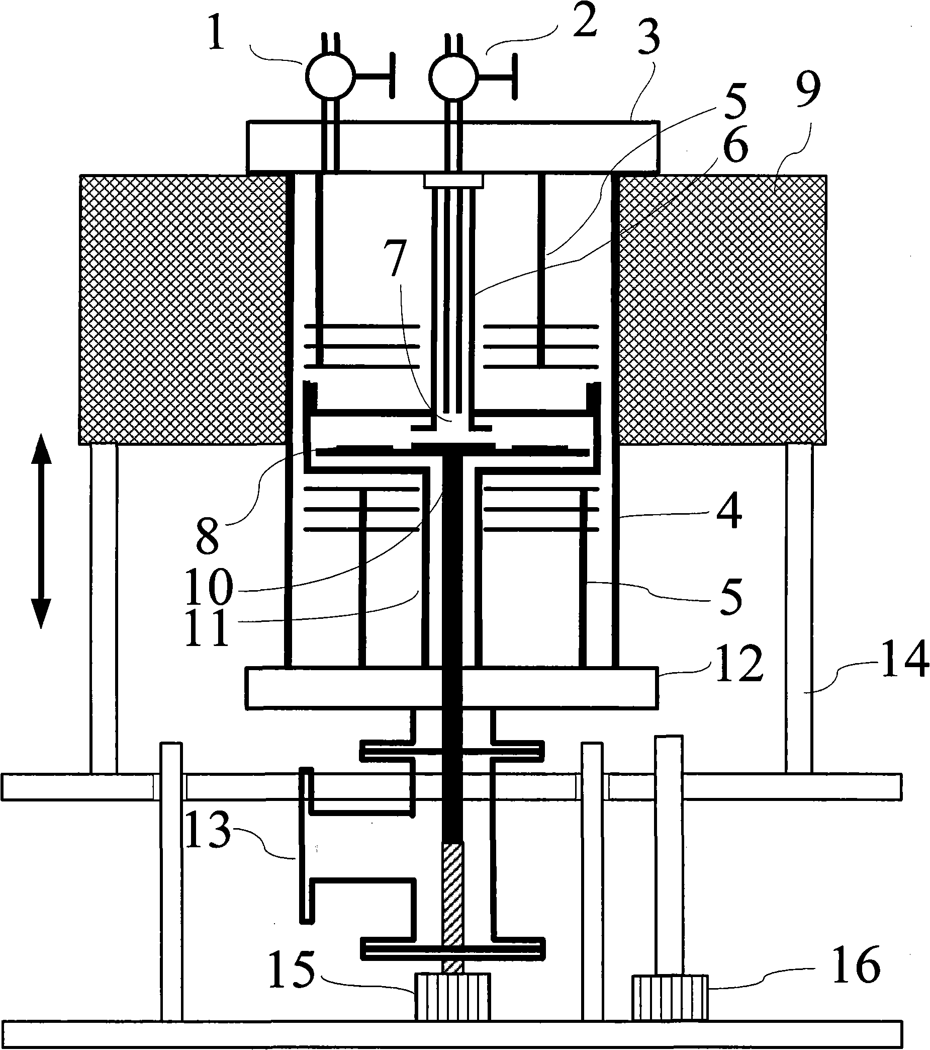 Reaction chamber with external heating mode for metal organic chemical vapor deposition system