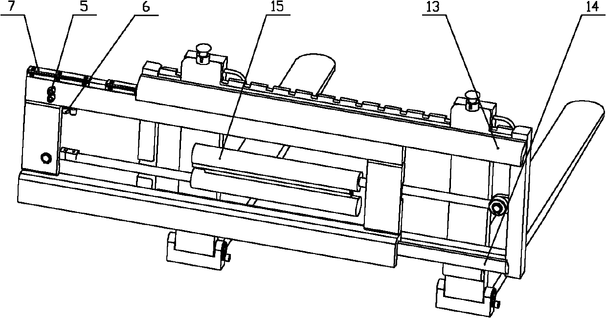 Integrated type forklift sidesway mechanism with internally-installed di-oil cylinder