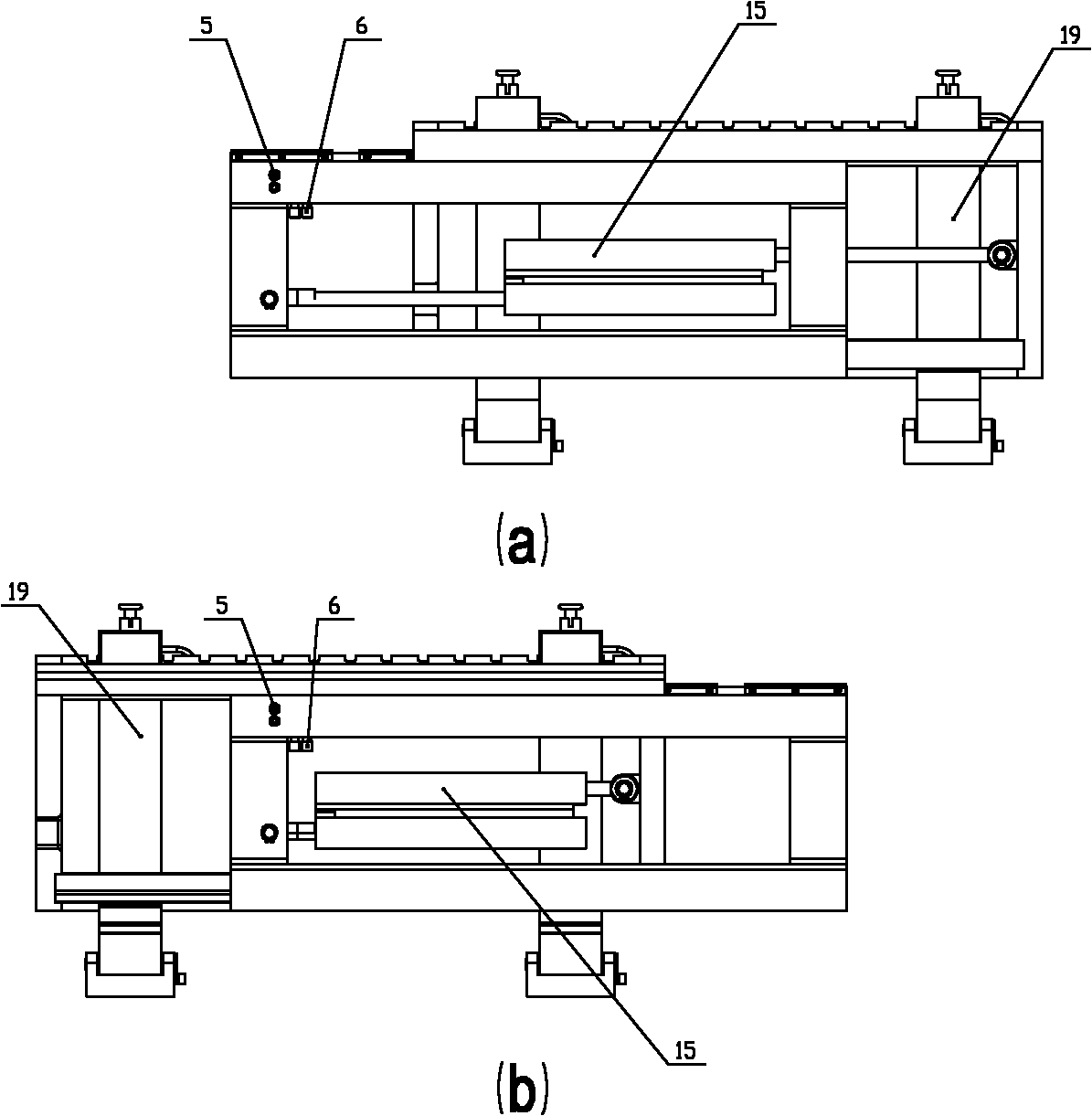 Integrated type forklift sidesway mechanism with internally-installed di-oil cylinder