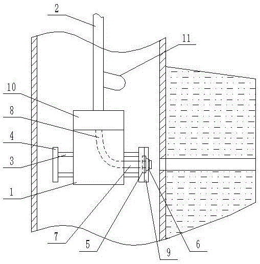 Deep well wall orientation plugging device and plugging method