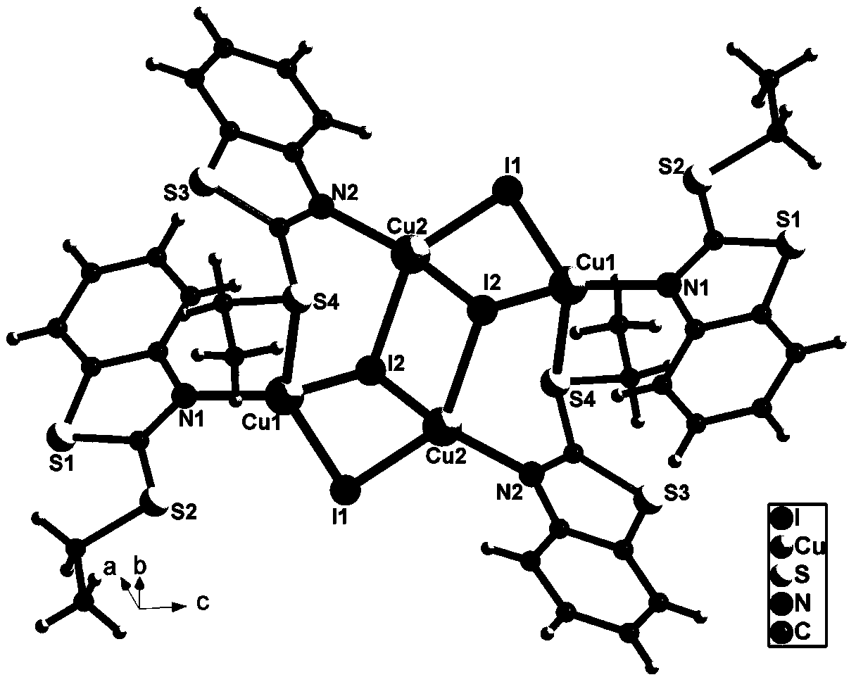 Chair type copper-iodine cluster and nitrophenol selective sensing application thereof