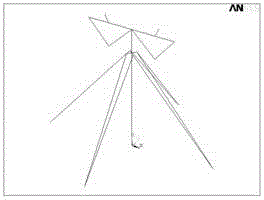 Calculation method of finite element model of simplified guyed tower main column