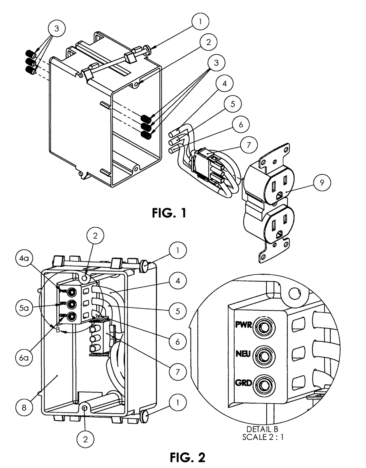 Electrical box, electrical switch and electrical plug-in mechanism