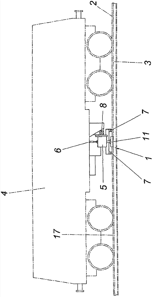 Device for reworking the running surface of a rail head by machining