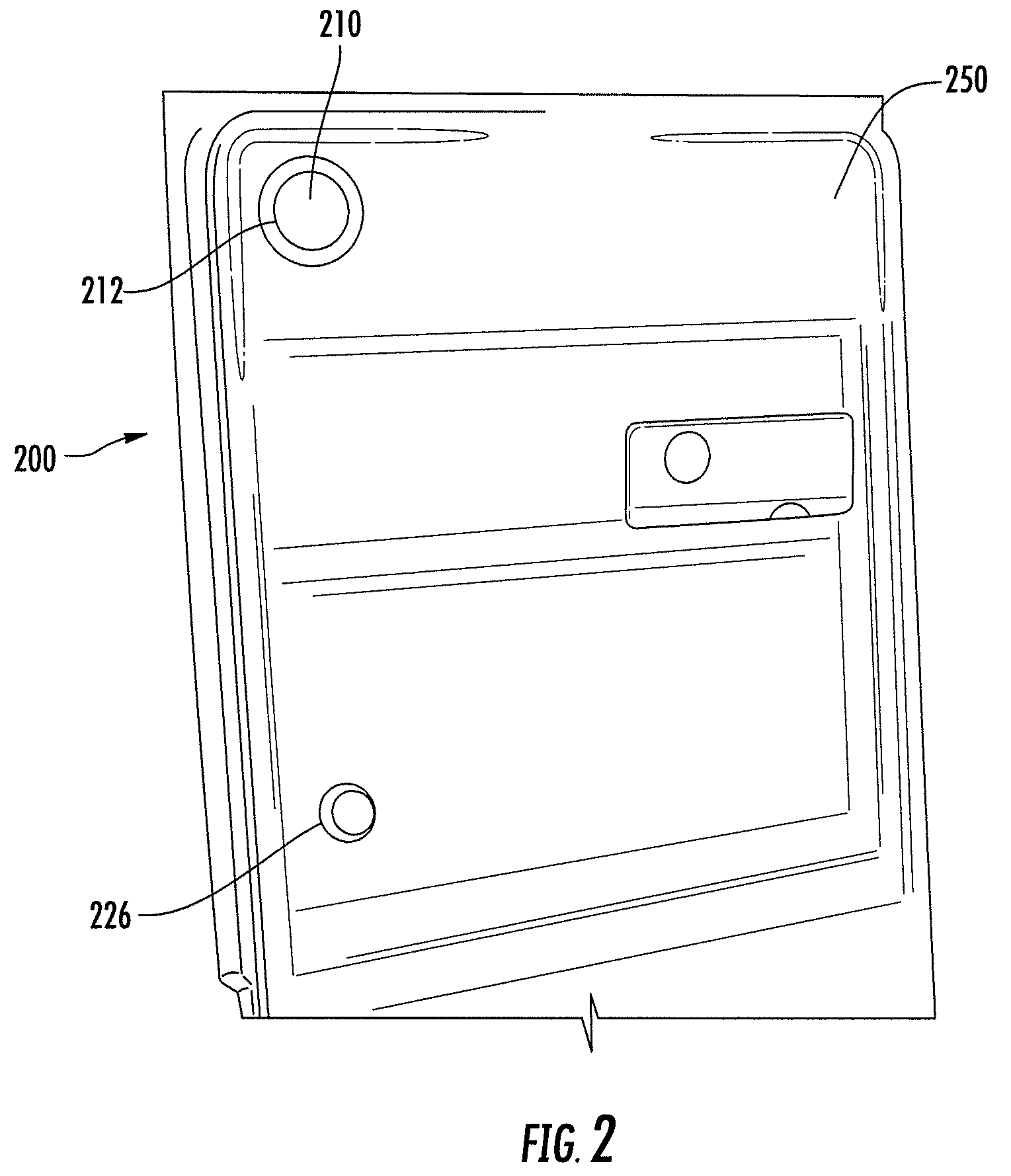 Dishwasher, a door assembly for the dishwasher, and an associated method for drying dishware