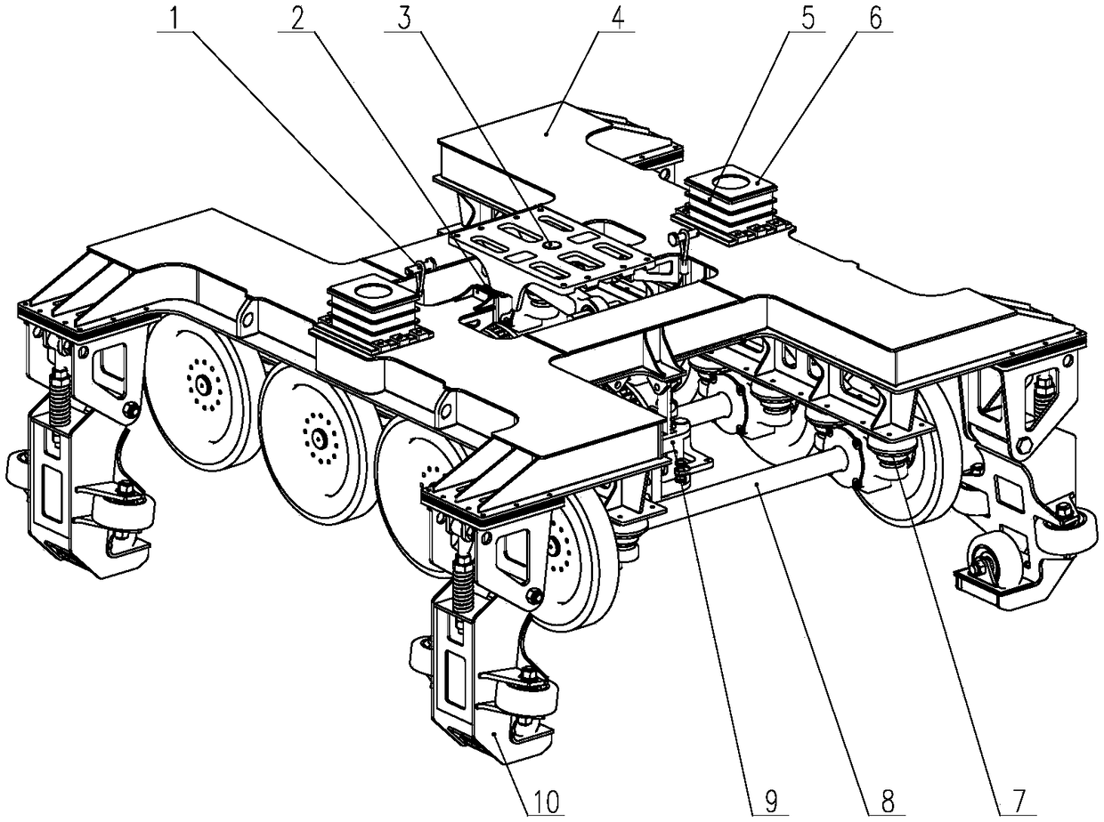 A kind of maglev rail vehicle and its bogie