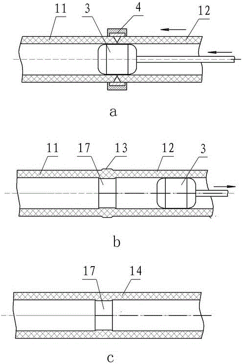 An installation method of steel-plastic composite pipeline for oil field gathering and transportation