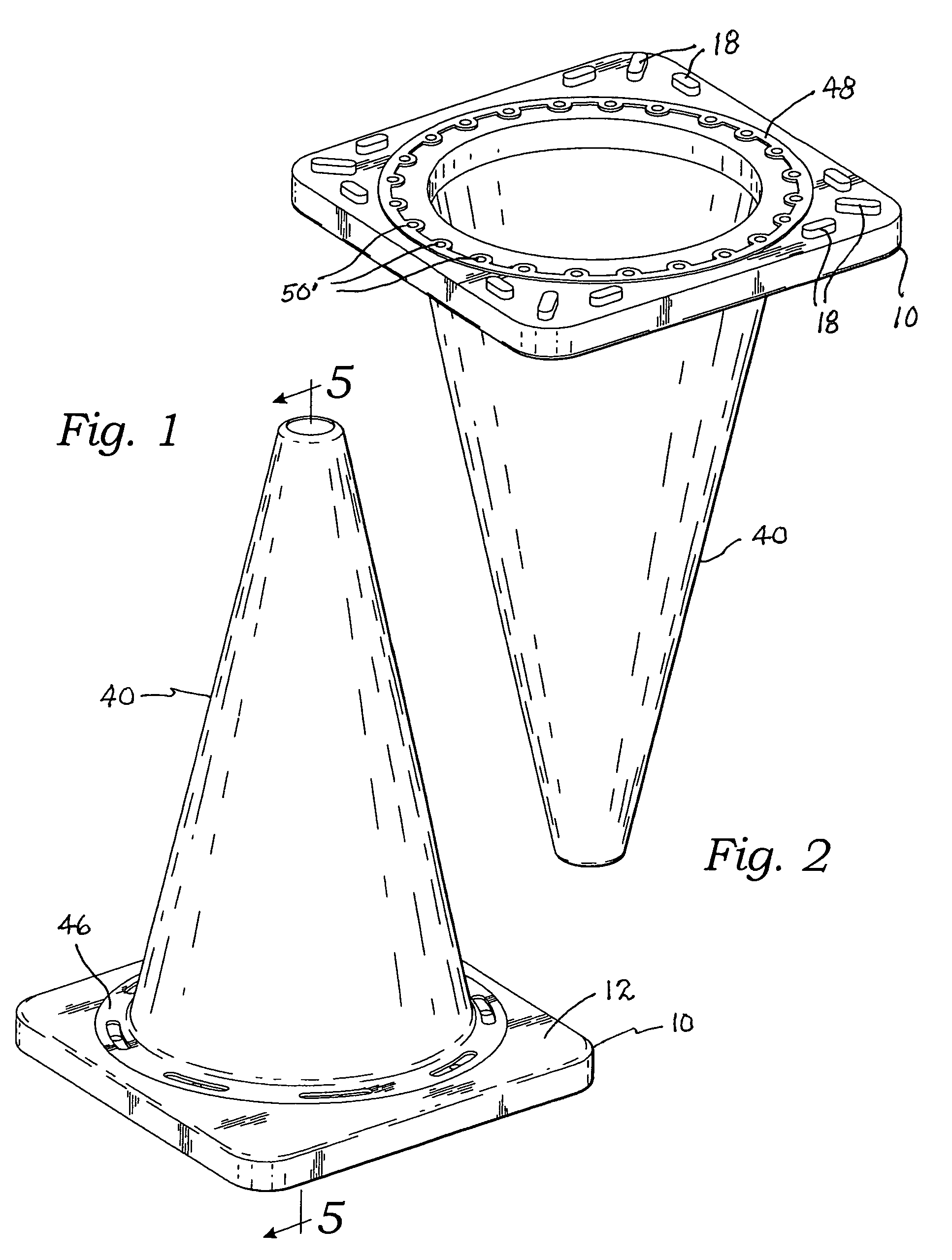 Traffic cone apparatus and method of production