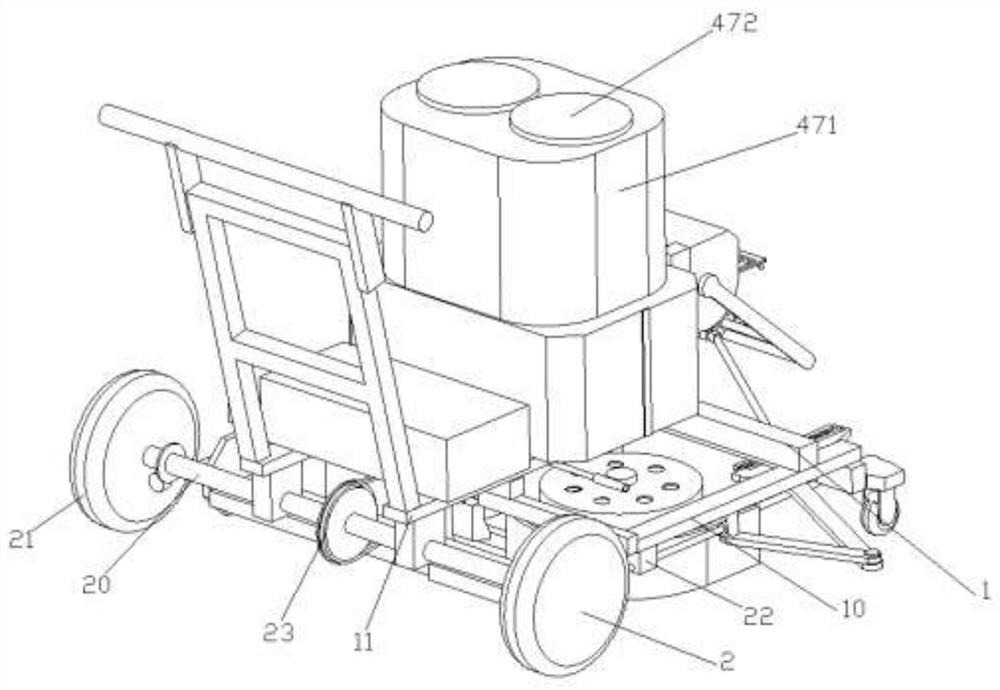 Multi-functional cleaning device for cleaning vomit on ground in digestive system department