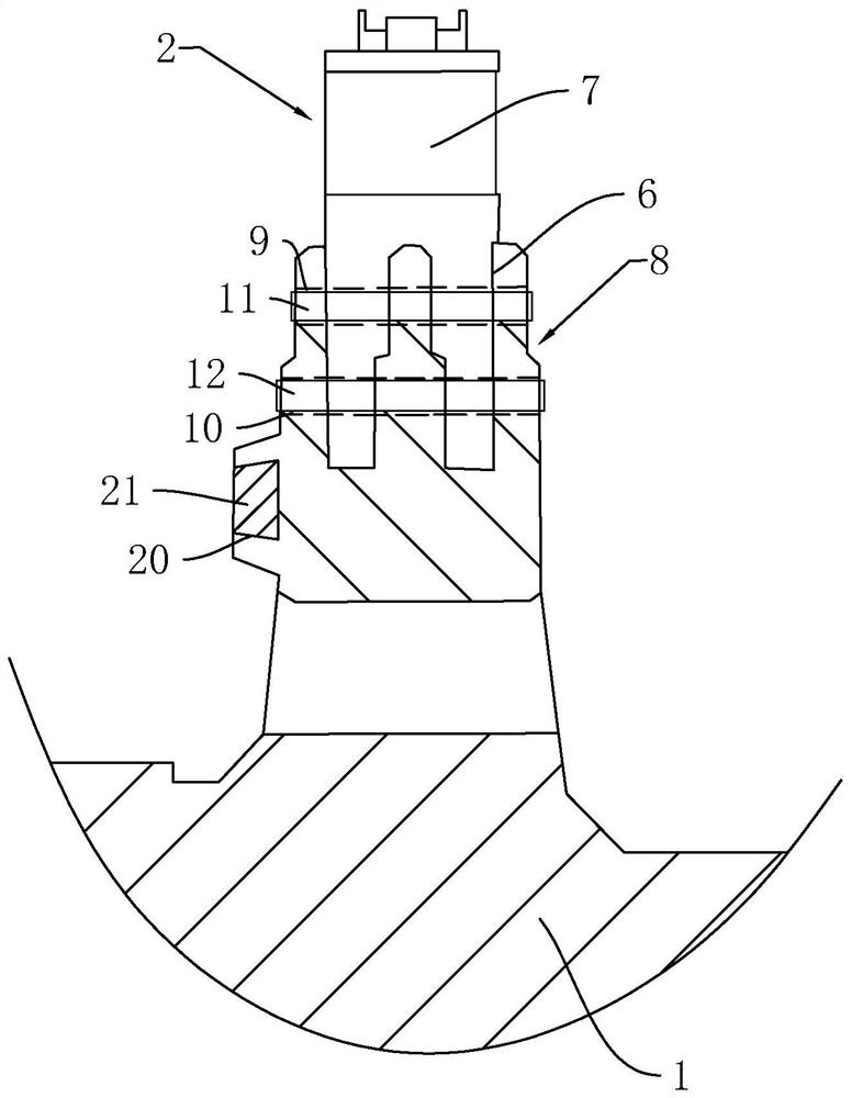 A steam turbine rotor fork-shaped blade installation structure and installation method thereof