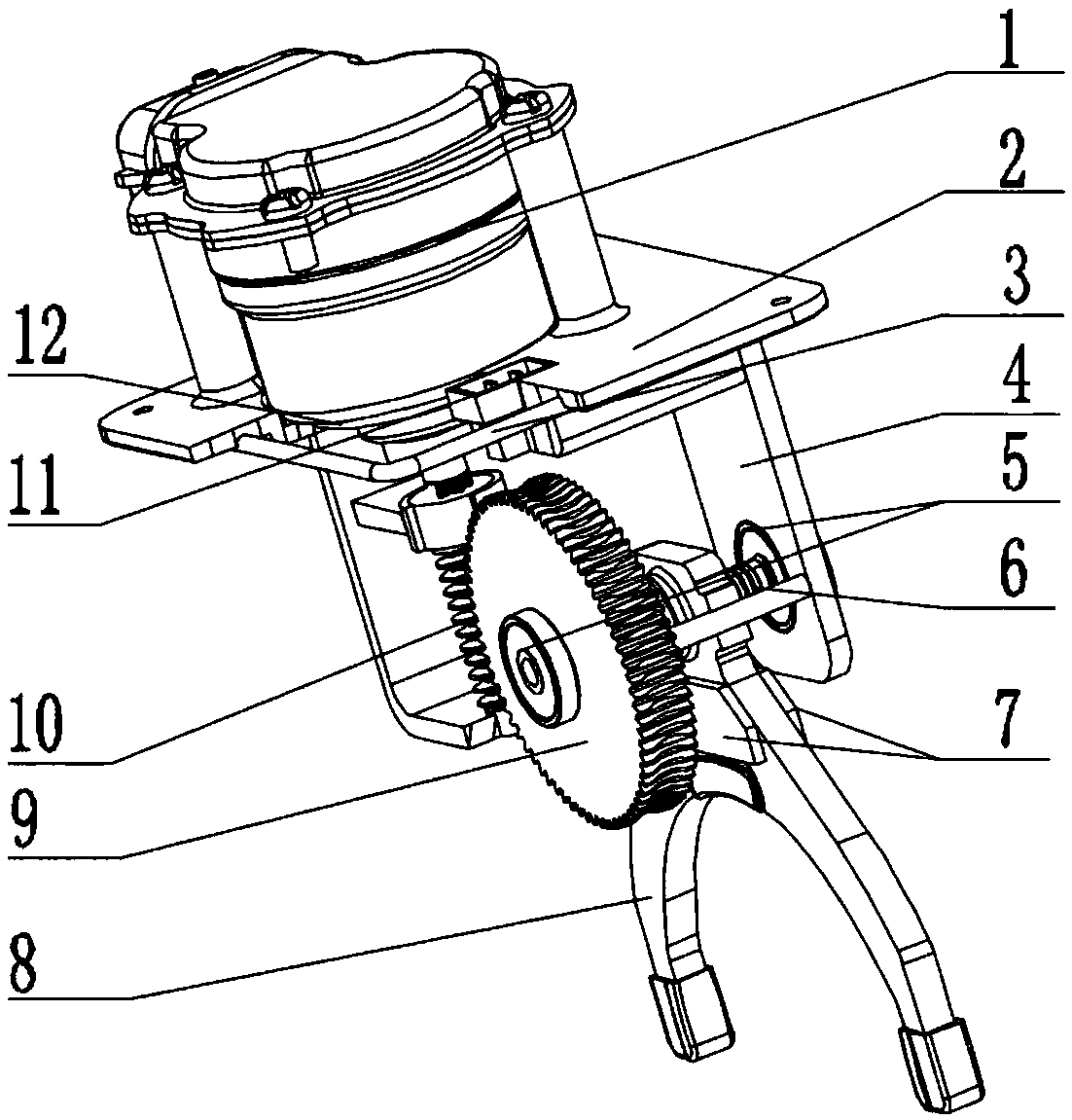 Transmission electric gear selecting and shifting system and car