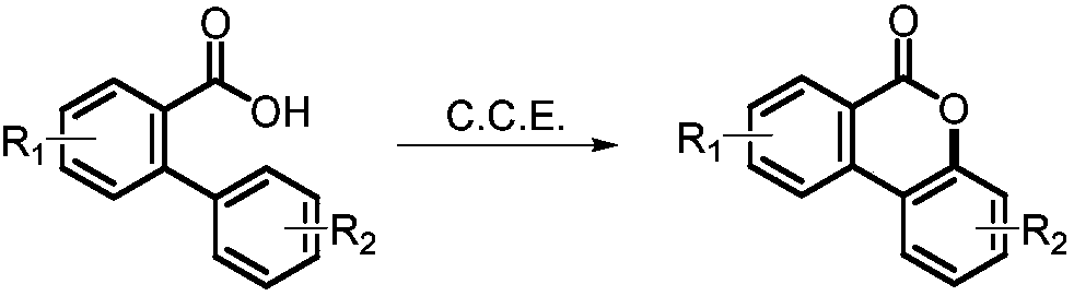 A kind of synthetic method of biaryl six-membered ring lactone compound