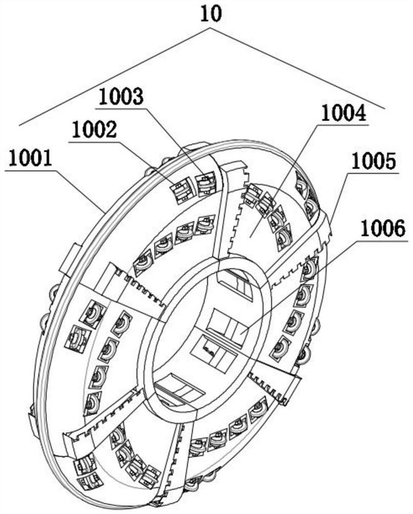 Vertical shaft shield tunneling machine and cutterhead system thereof