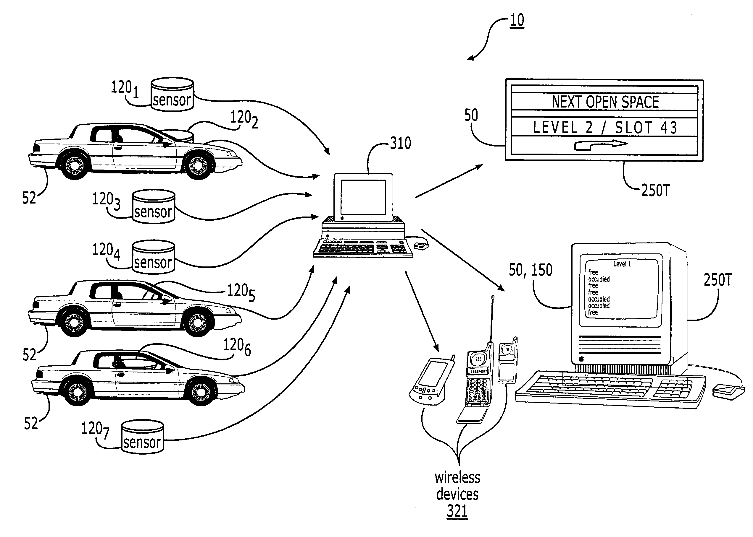 Automated parking director systems and related methods