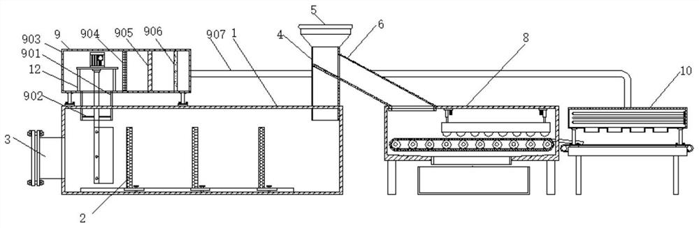 Water pollution treatment impurity separation equipment with adjusting structure