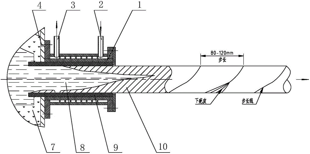 Horizontal continuous casting crystallizer of cast iron and preparing method of cast iron proximate matter