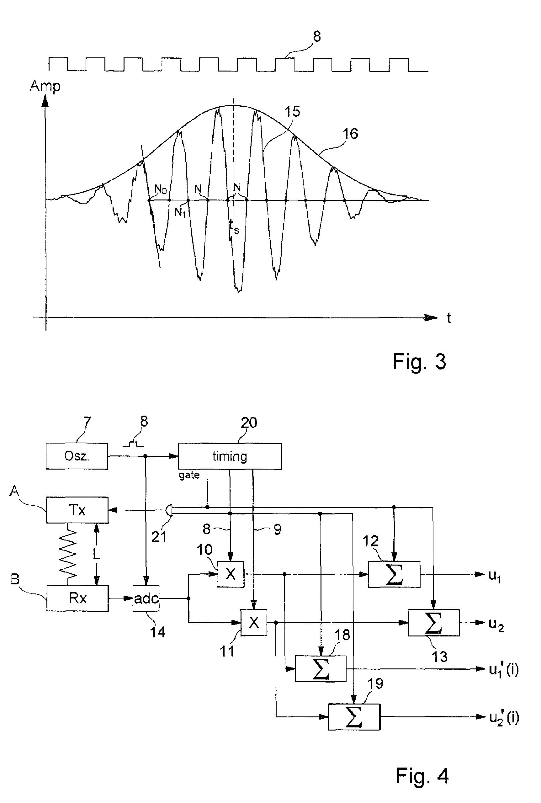 Ultrasound flow sensor with a modulo-2Pi for a remaining part tracing