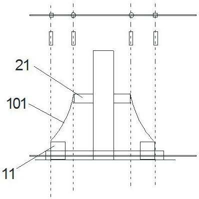 Mirror image shearing method for automobile rear panel decorative strip