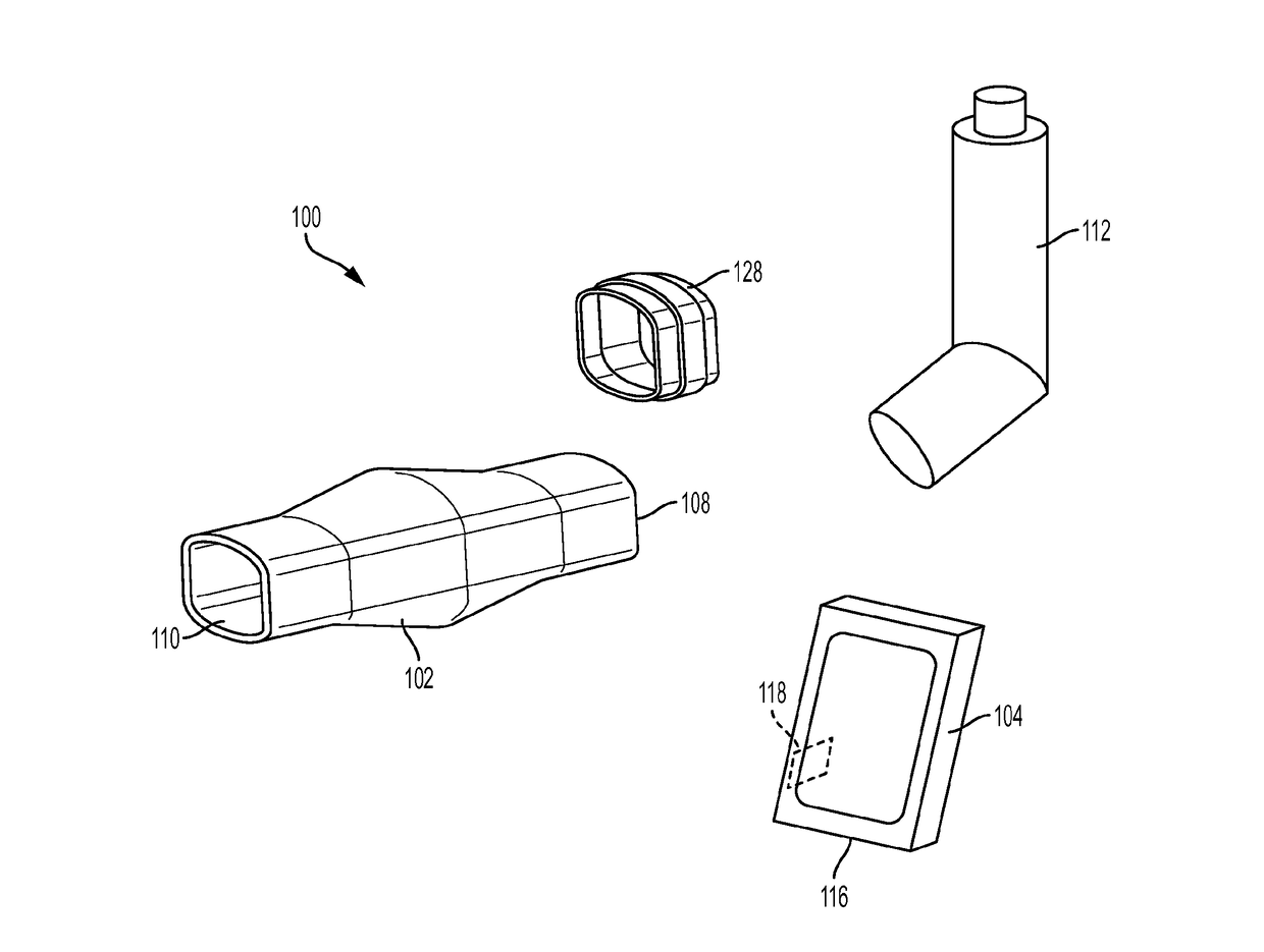 Systems and methods for delivering an agent to a user's lungs and for simultaneously monitoring lung health